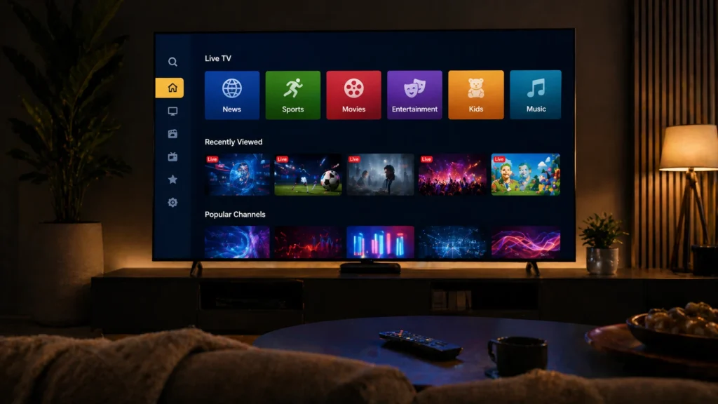 pandora iptv streaming interface op smart tv nederland zenders